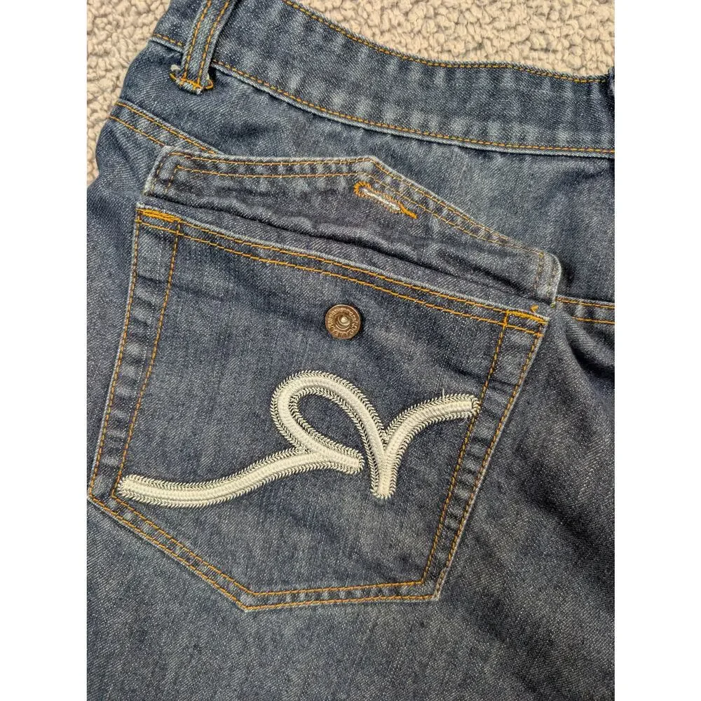 Rocawear Men's Shorts W40 Dark Wash Embroidered Y2K Baggy (1062)